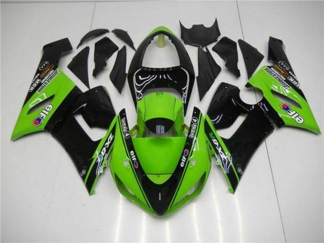 Grün 2005-2006 Kawasaki ZX6R Motorrad Verkleidung