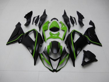 Schwarz Grün 2013-2018 Kawasaki ZX6R Motorrad Verkleidungen