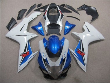 Weiß Blau 2011-2021 Suzuki GSXR 600 Motorrad Verkleidung